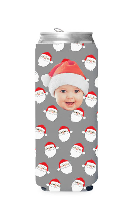 Custom Santa Pattern Can Cooler - Image 5