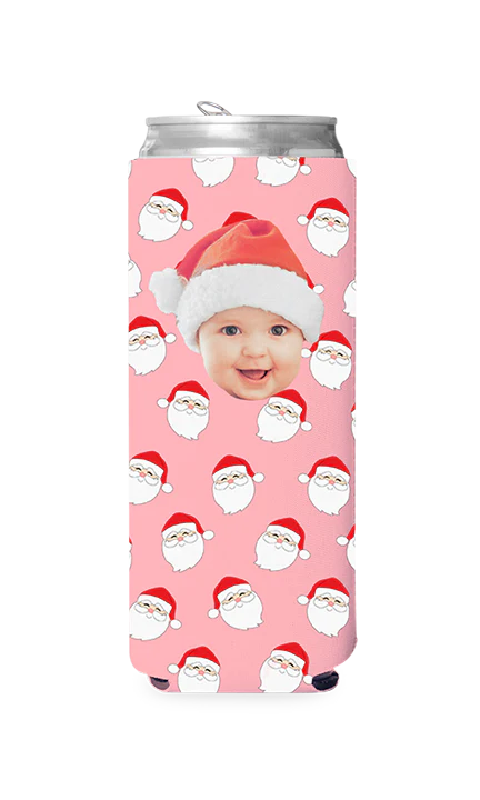 Custom Santa Pattern Can Cooler - Image 8