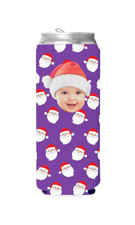 Custom Santa Pattern Can Cooler - Image 9