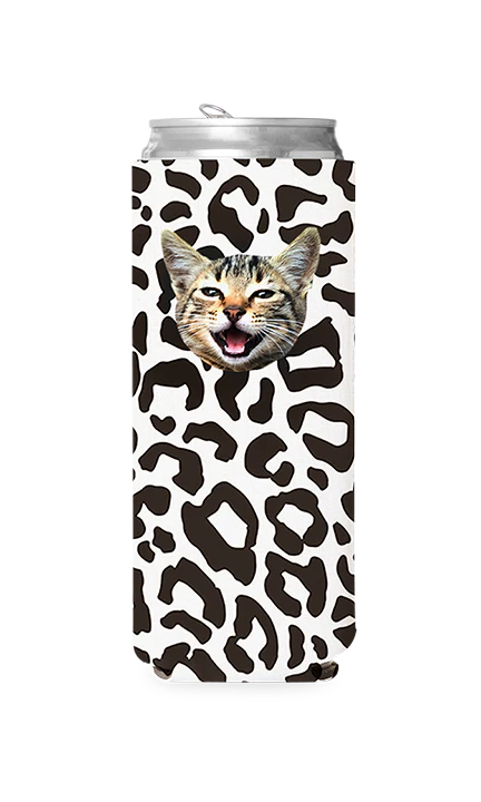 Custom Snow Leopard Can Cooler - Image 2