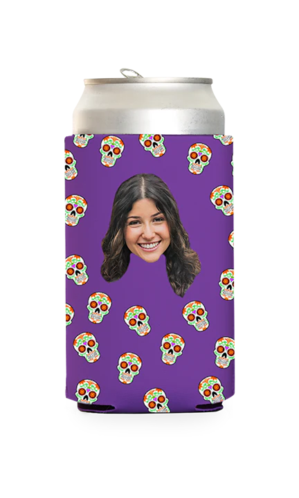 Custom Sugar Skulls Can Cooler - Image 15