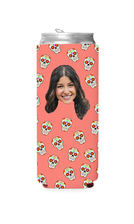 Custom Sugar Skulls Can Cooler - Image 3