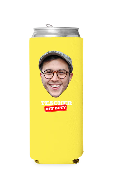 Custom Teacher Off Duty Can Cooler - Image 11
