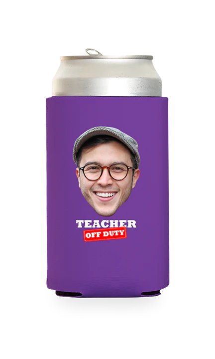 Custom Teacher Off Duty Can Cooler - Image 18
