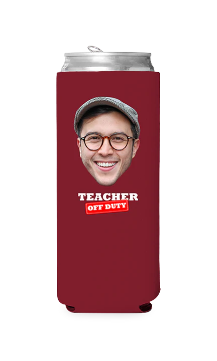 Custom Teacher Off Duty Can Cooler - Image 2