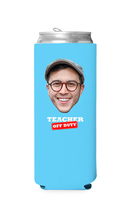 Custom Teacher Off Duty Can Cooler - Image 3