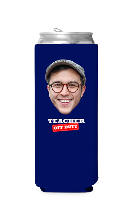 Custom Teacher Off Duty Can Cooler - Image 4