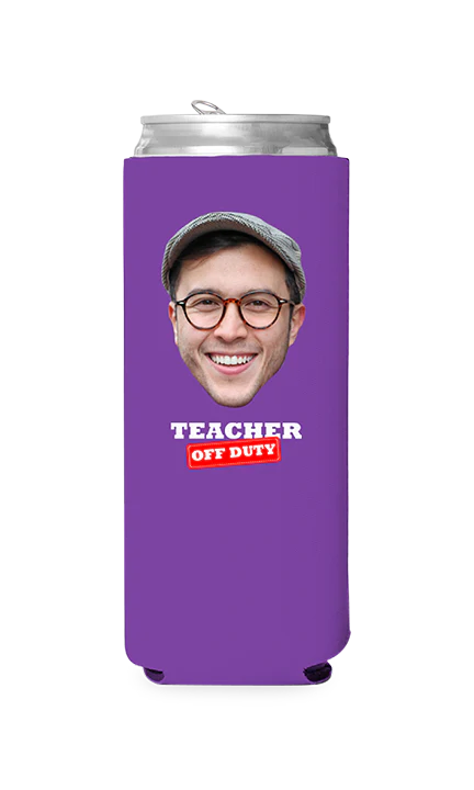 Custom Teacher Off Duty Can Cooler - Image 9