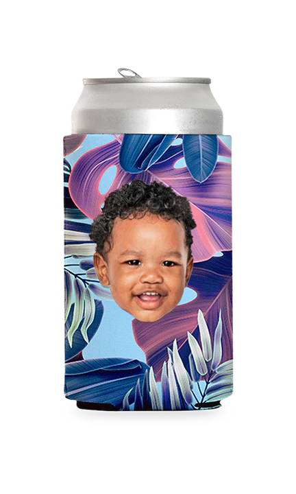 Custom Tropical Can Cooler