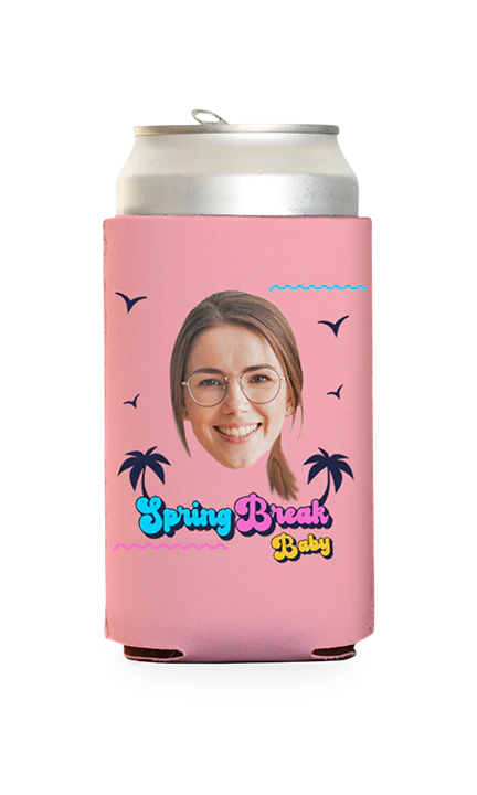 Custom Tropical Spring Break Can Cooler