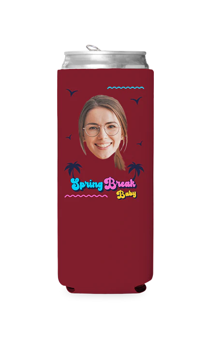 Custom Tropical Spring Break Can Cooler - Image 5