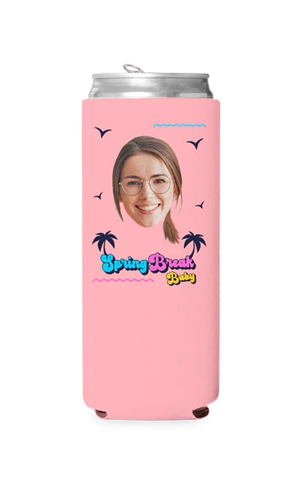 Custom Tropical Spring Break Can Cooler - Image 8
