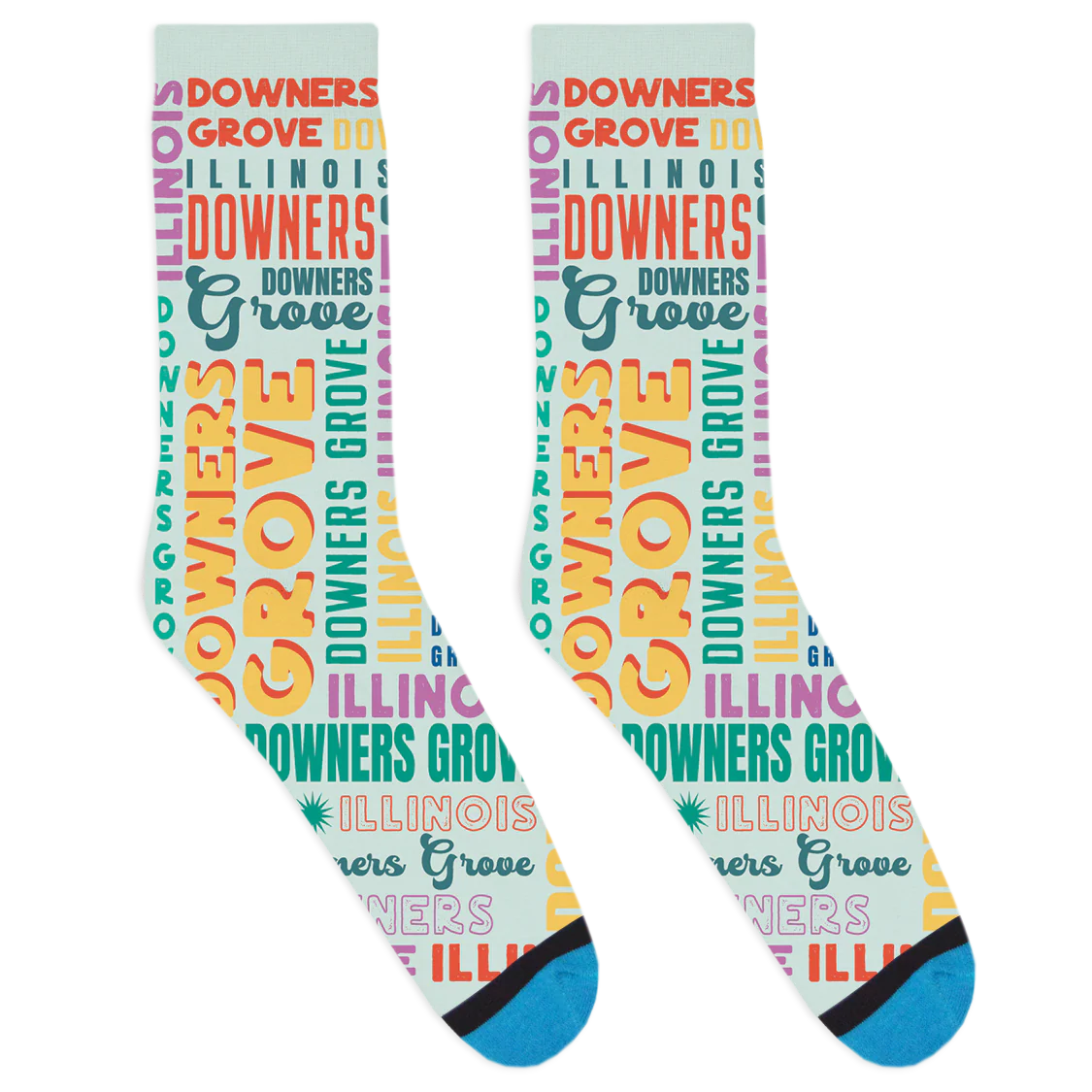 Downer's Grove Text Socks - Image 2