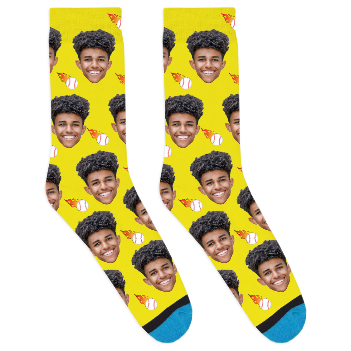 Custom Flaming Baseball Socks - Image 10