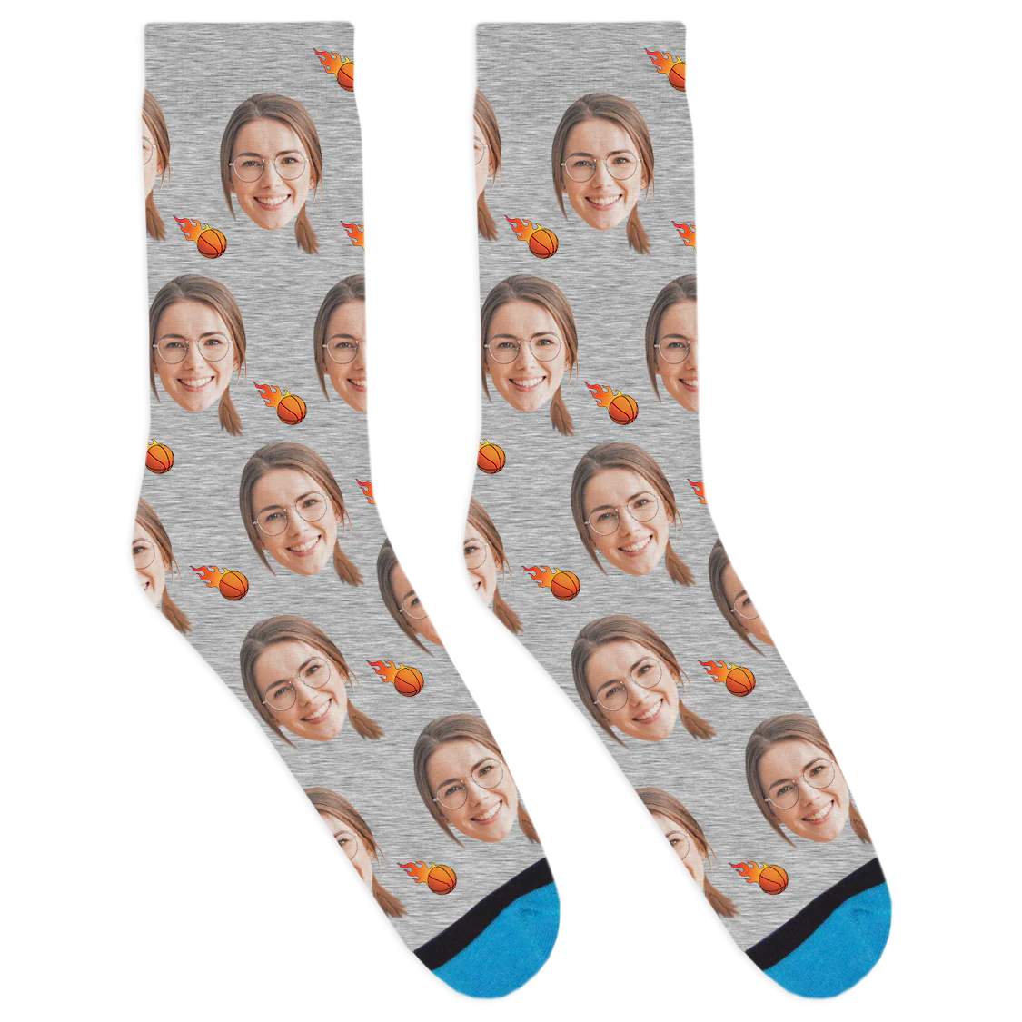 Custom Flaming Basketball Socks - Image 5