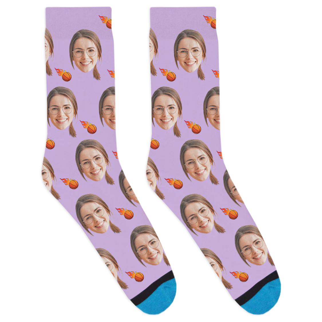 Custom Flaming Basketball Socks - Image 6