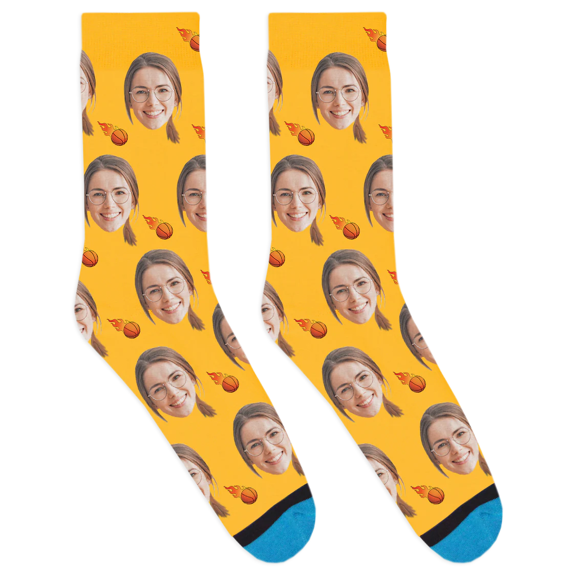 Custom Flaming Basketball Socks - Image 7