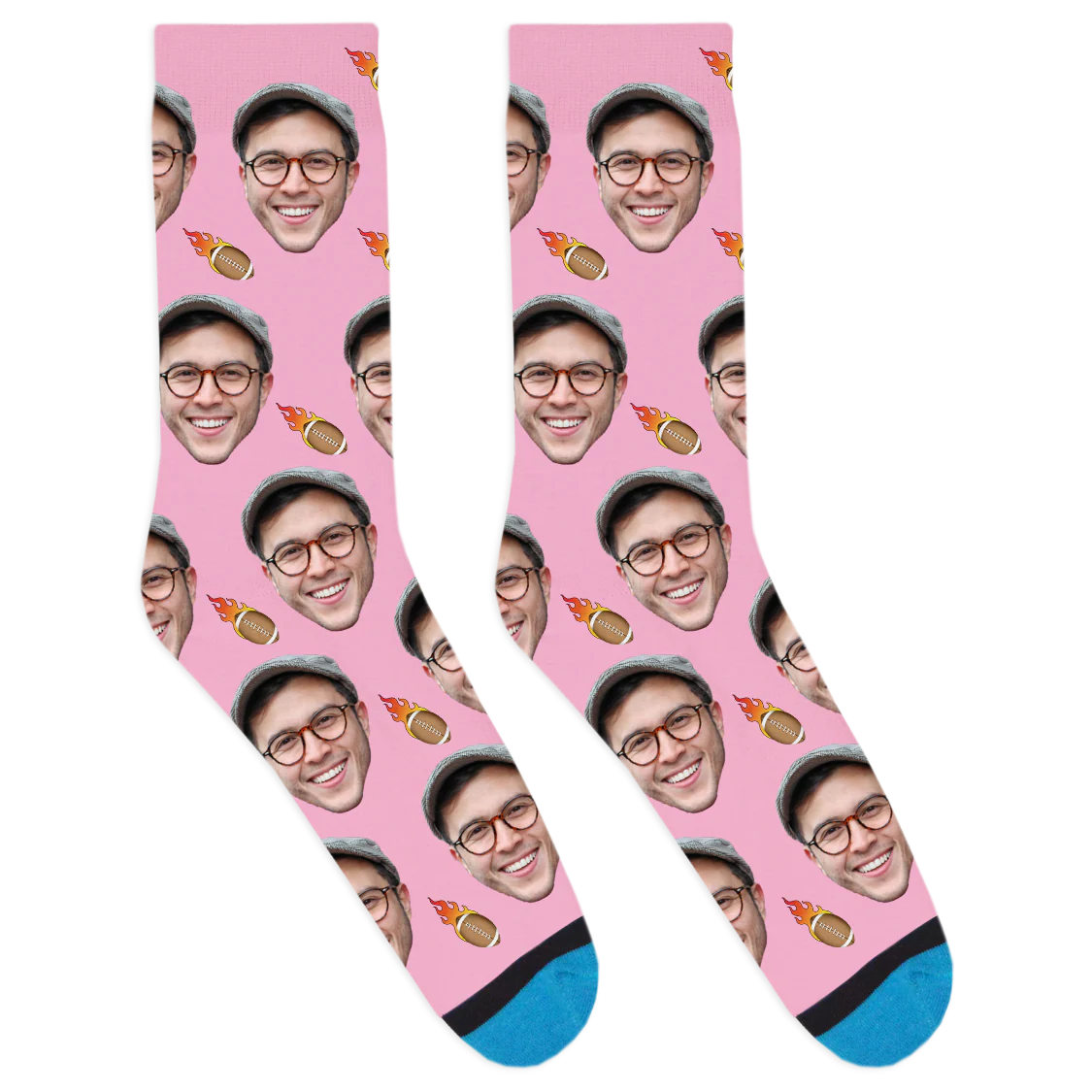 Custom Flaming Football Socks - Image 7