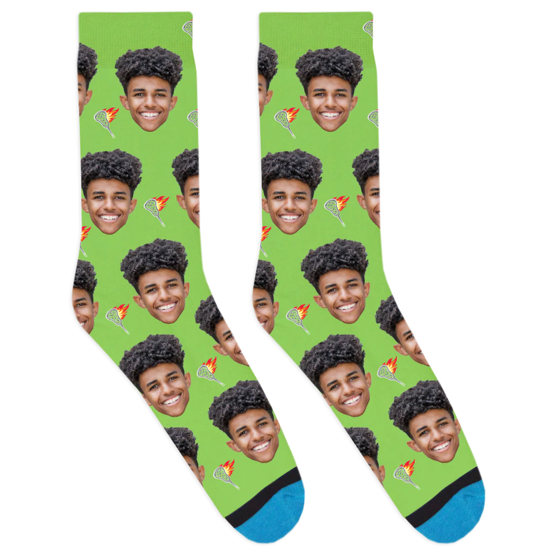 Custom Flaming Lacrosse Stick Socks - Image 3