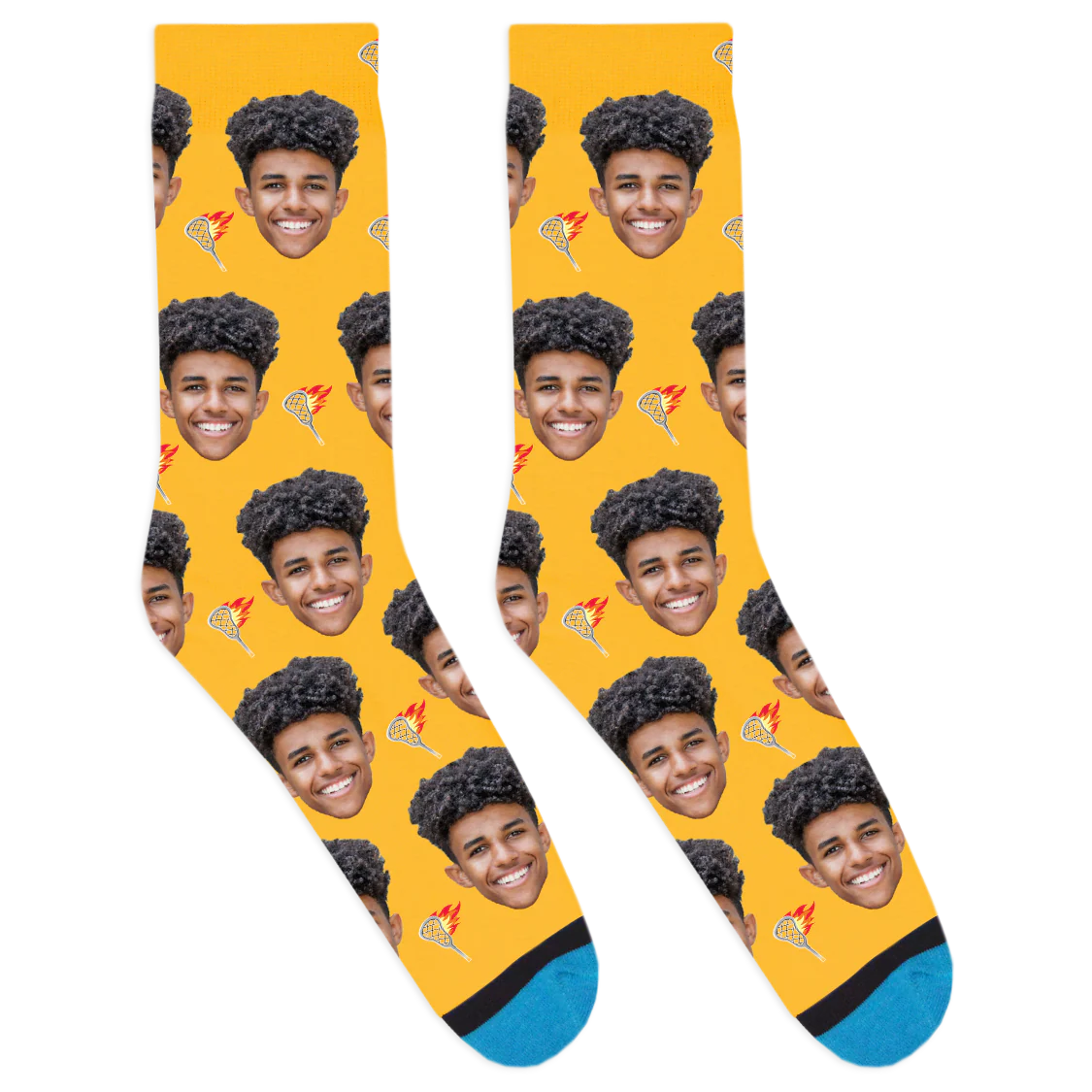 Custom Flaming Lacrosse Stick Socks - Image 5