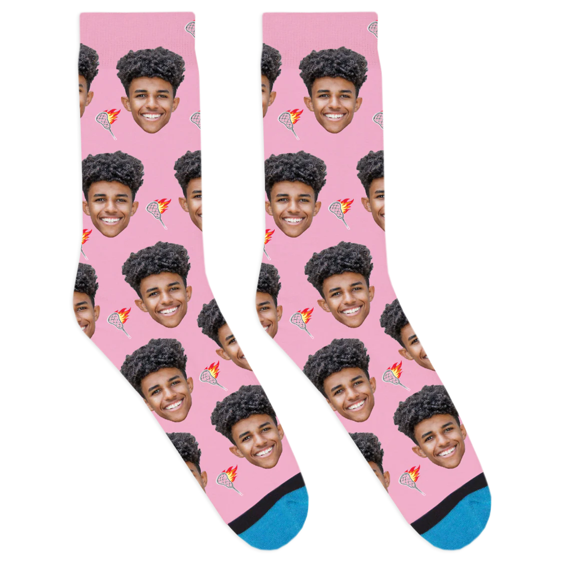 Custom Flaming Lacrosse Stick Socks - Image 6