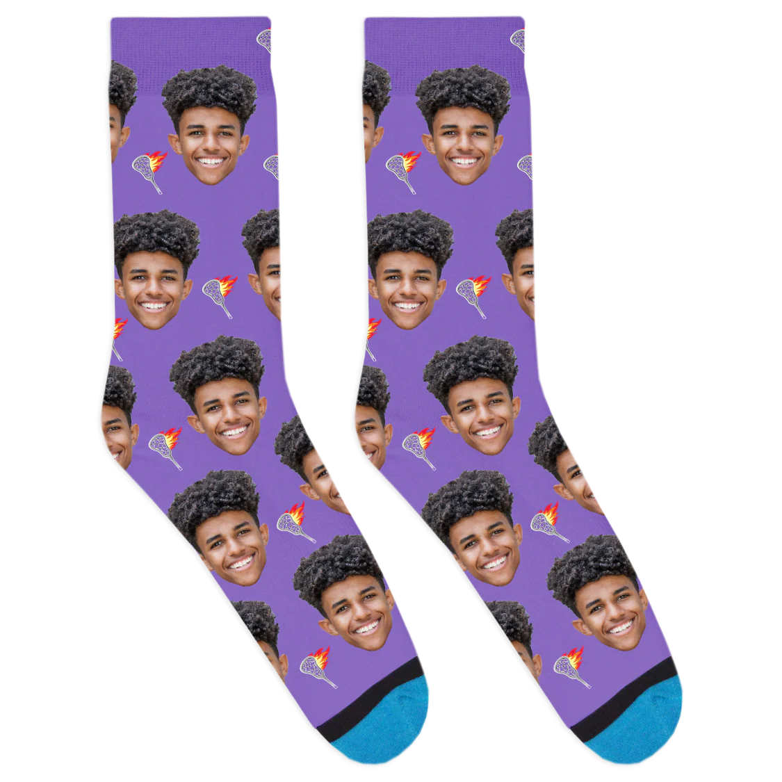 Custom Flaming Lacrosse Stick Socks - Image 7