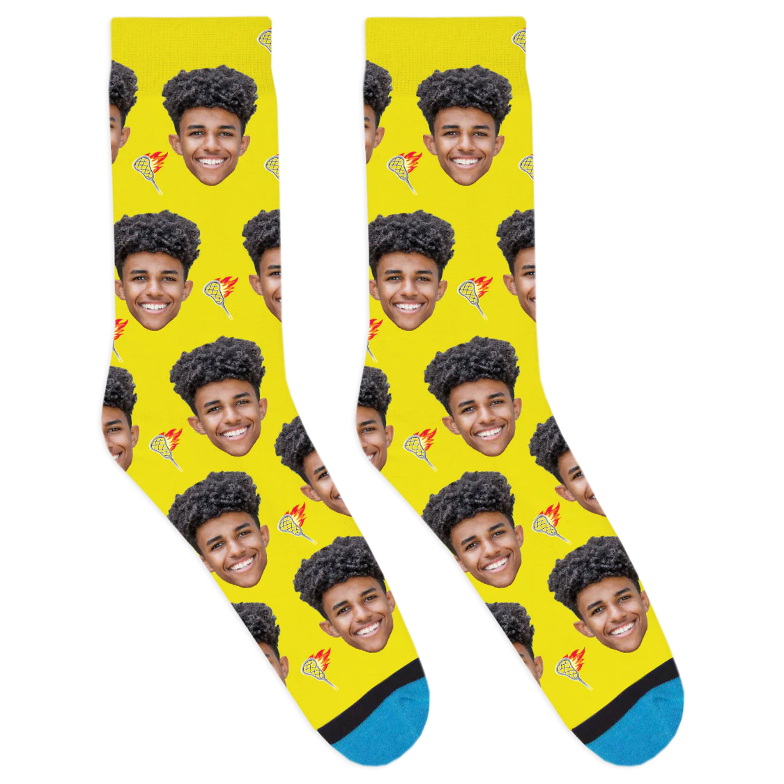 Custom Flaming Lacrosse Stick Socks - Image 9