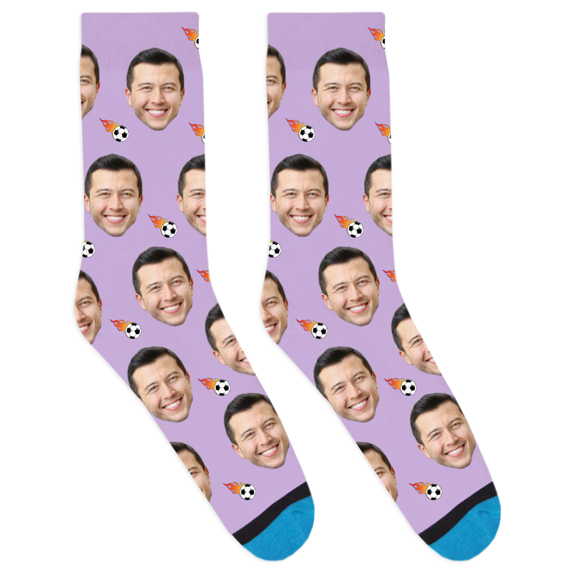 Custom Flaming Soccer Ball Socks - Image 5