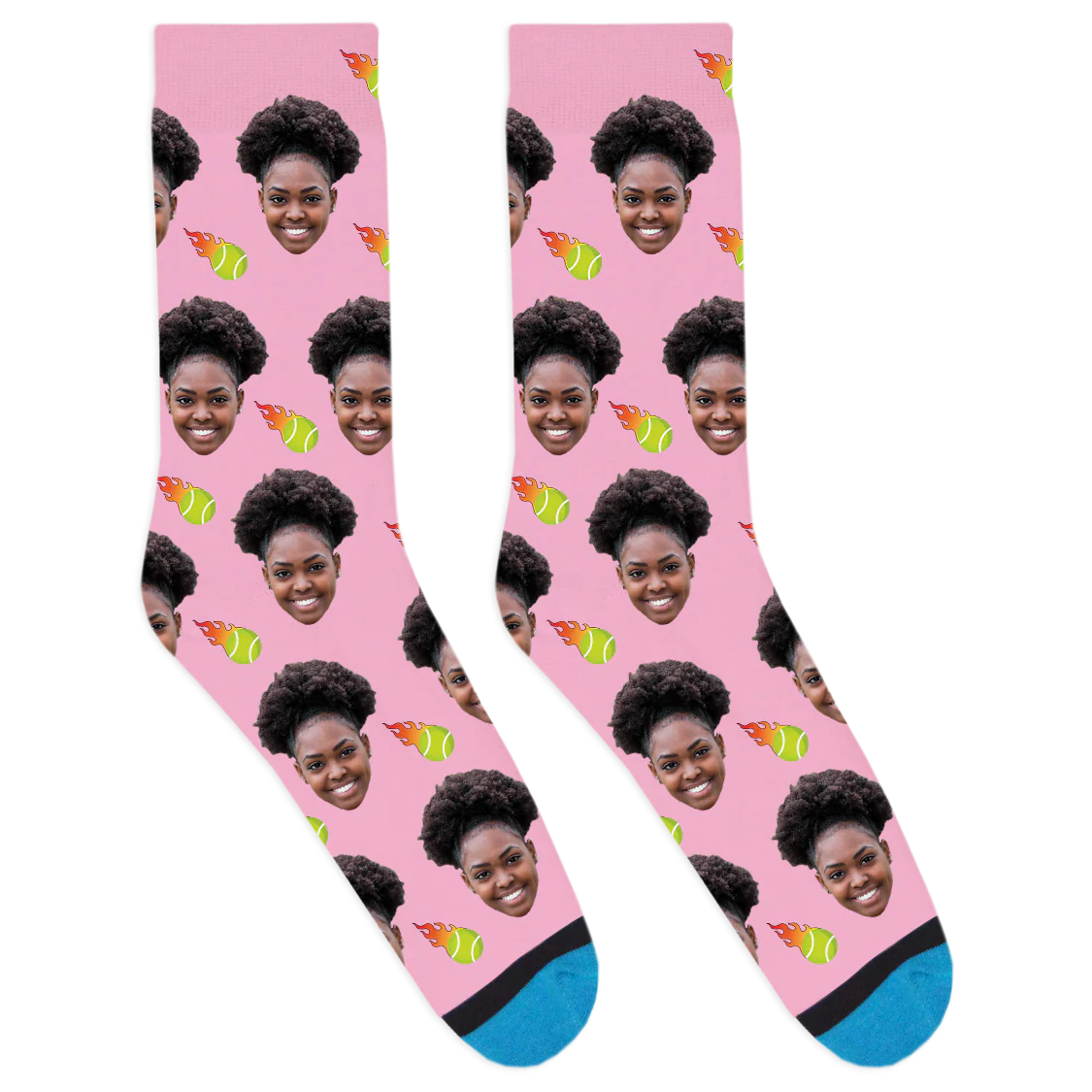 Custom Flaming Tennis Ball Socks - Image 6