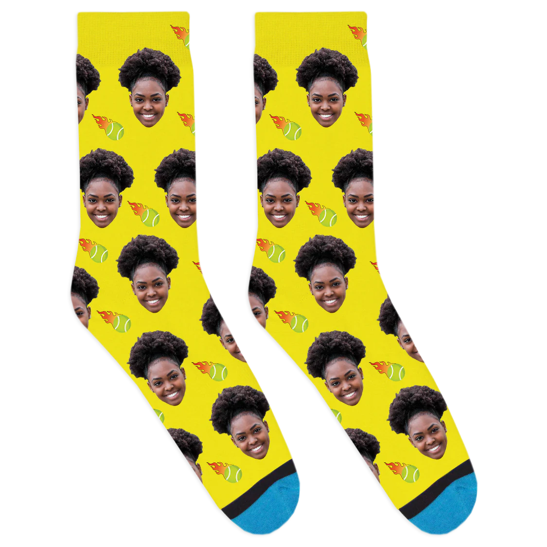 Custom Flaming Tennis Ball Socks - Image 9