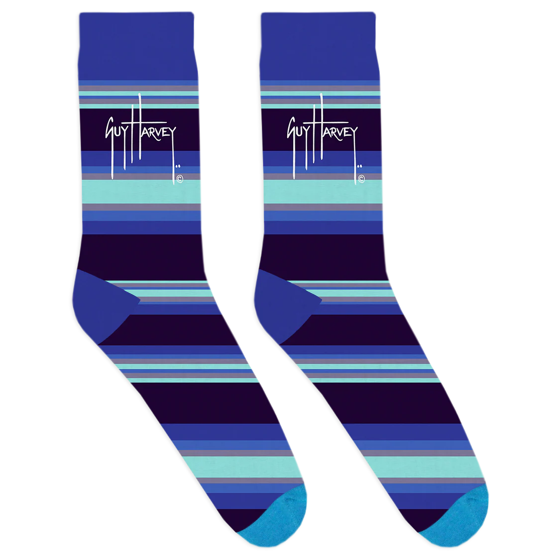 Guy Harvey Bamboo Knitted Socks: Marlin Stripe