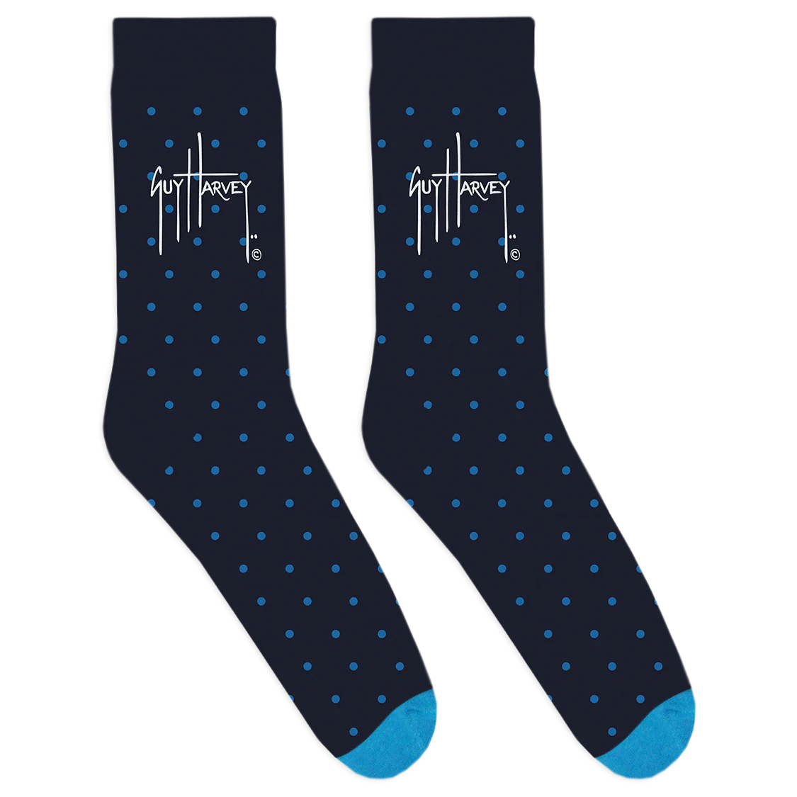 Guy Harvey Bamboo Knitted Socks: Tuna Dots