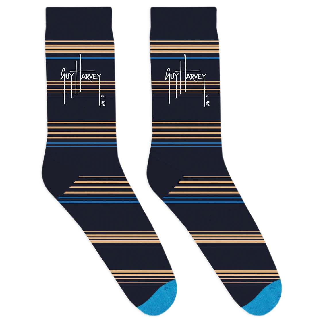Guy Harvey Bamboo Knitted Socks: Tuna Stripes