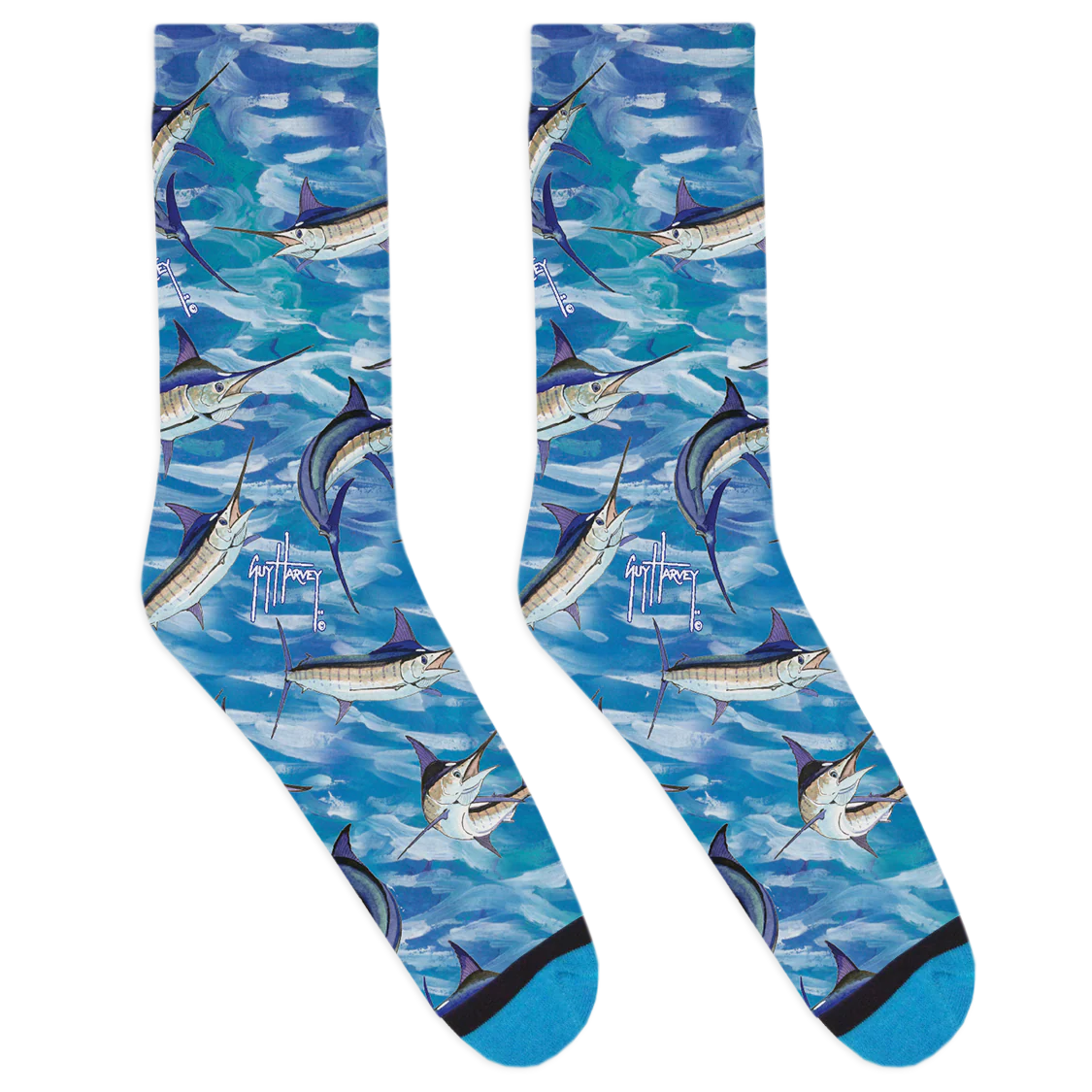 Guy Harvey Blue Marlin Repeat Socks