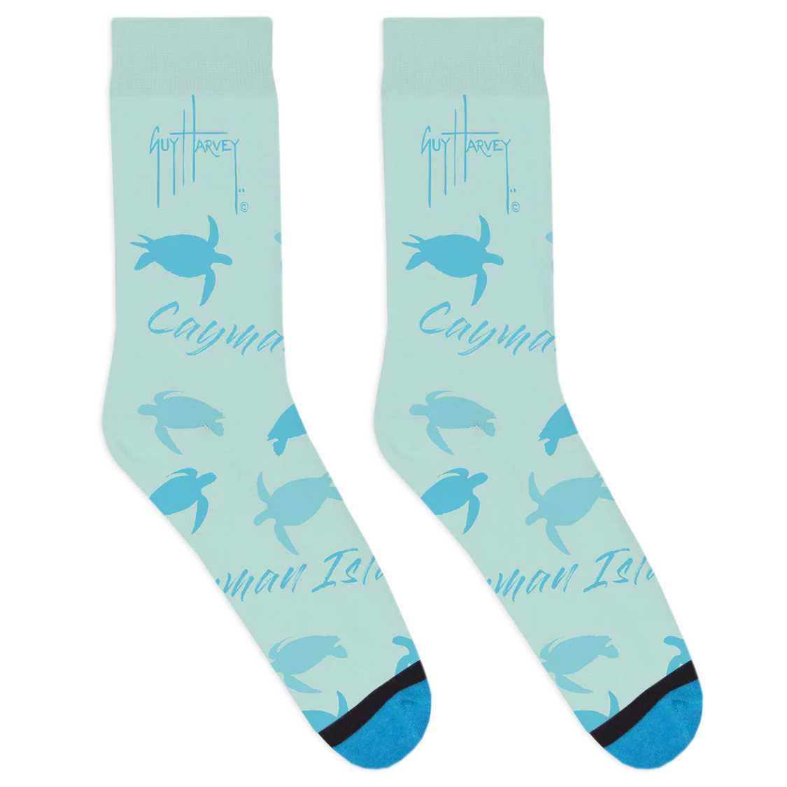 Guy Harvey Cayman Islands - Ocean Blue Turtles Socks