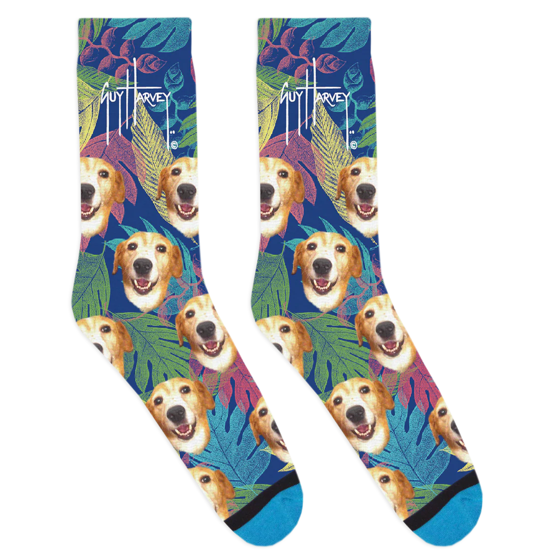 Custom Guy Harvey Floral Socks