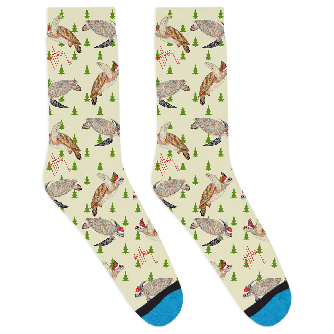 Guy Harvey Holiday Turtles Socks