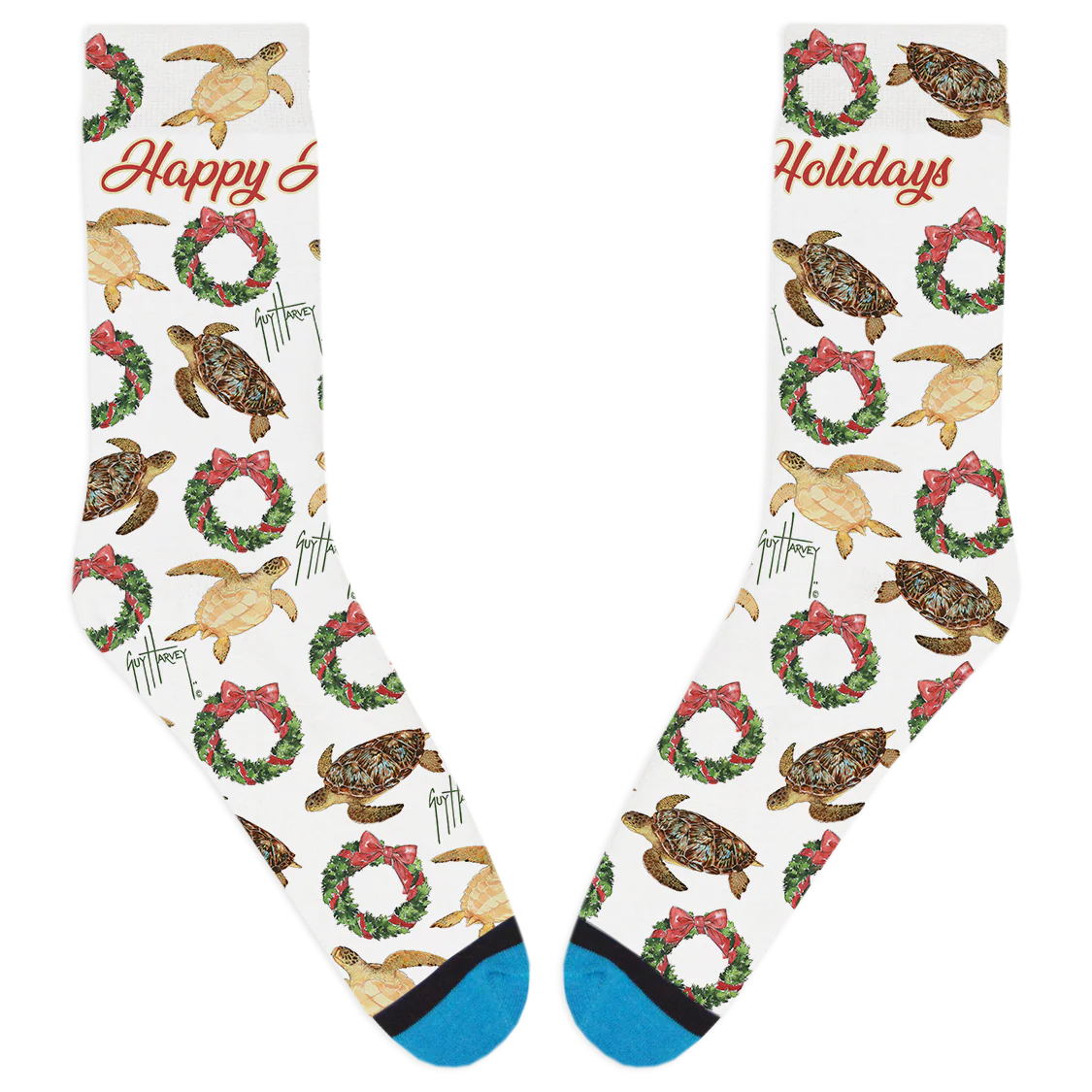 Guy Harvey Holiday Turtles 2 Socks