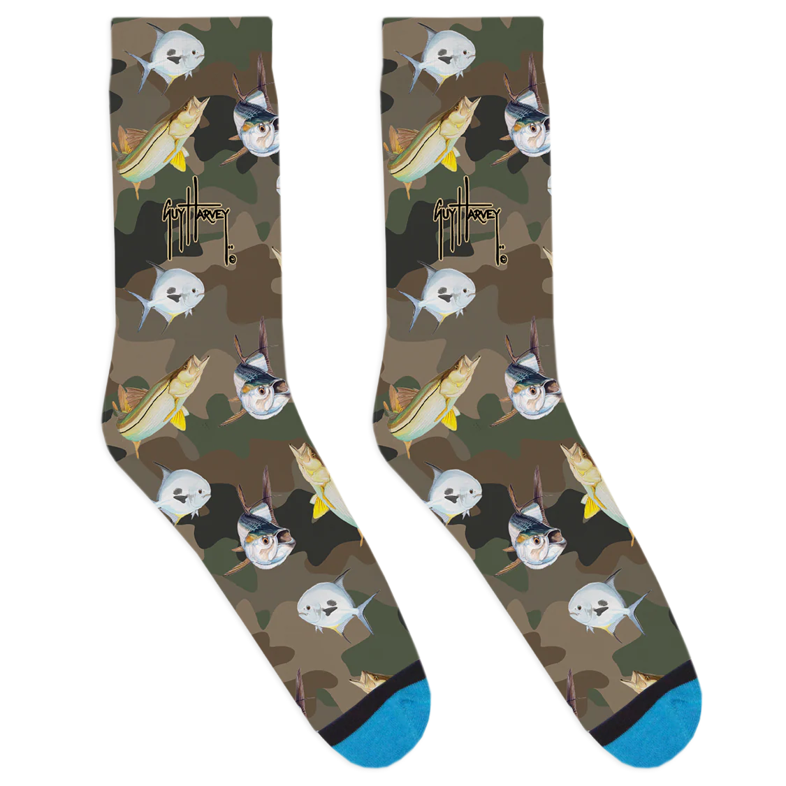 Guy Harvey Inshore Camo Collage Socks