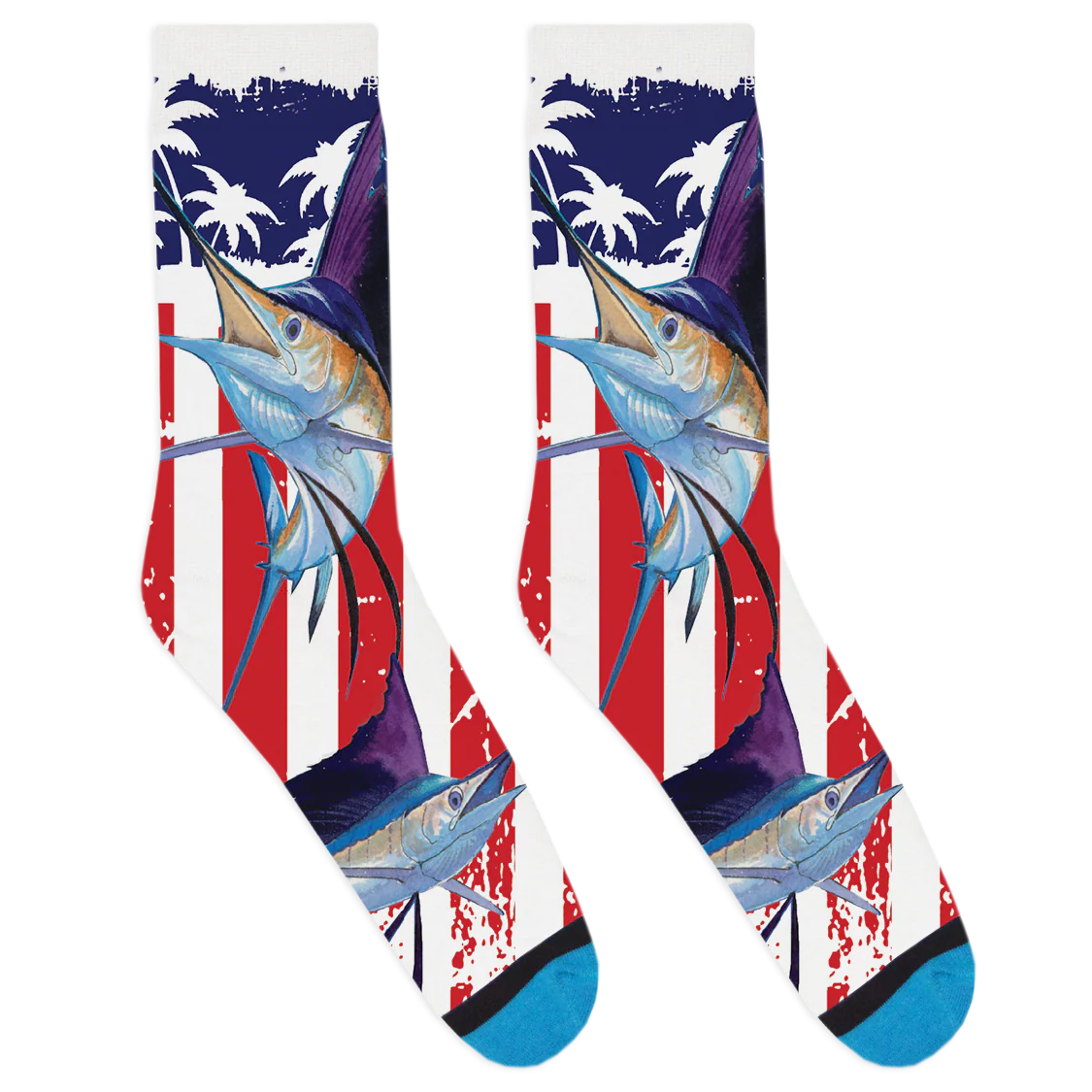 Guy Harvey Sailfish Americana Socks