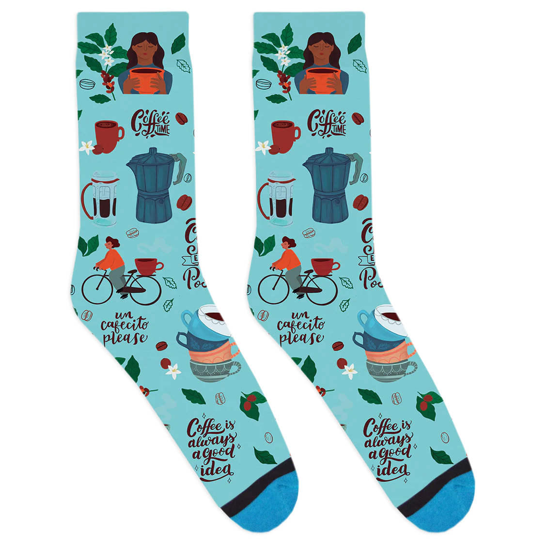 Handdrawn Coffee Socks