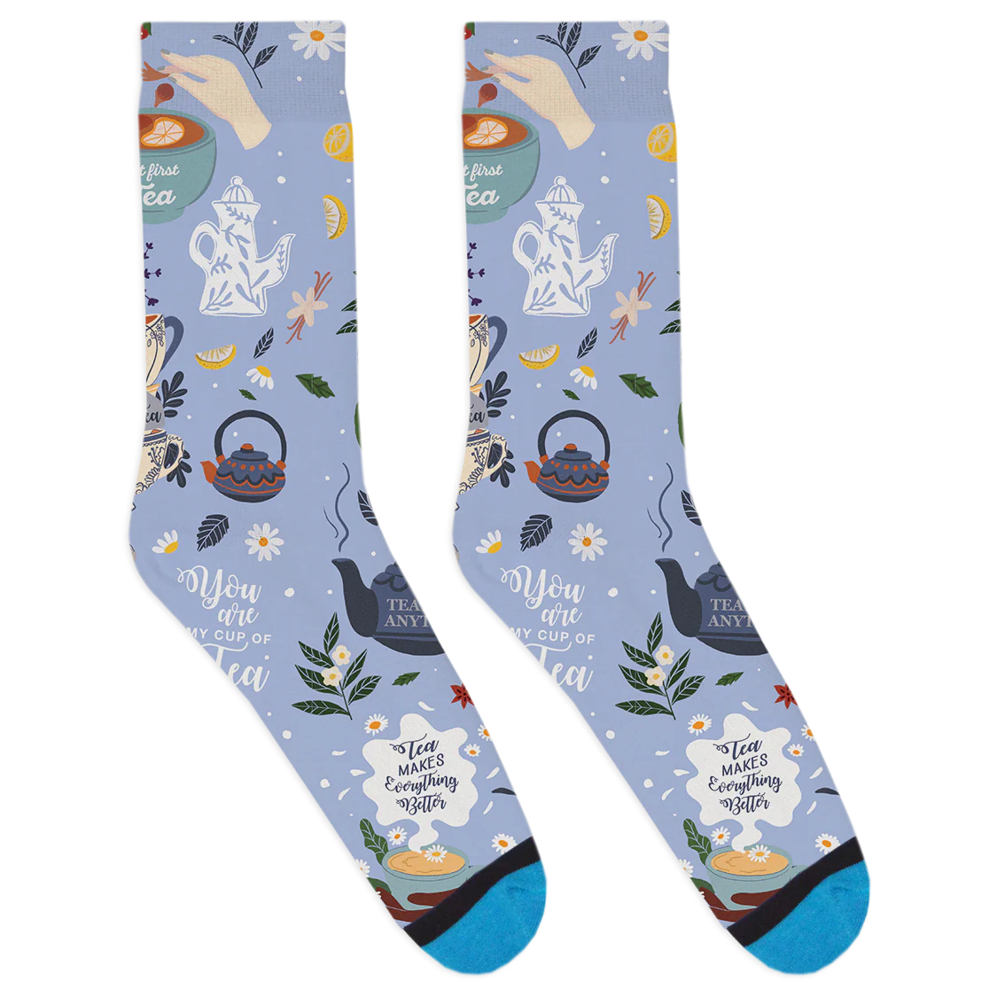 Handdrawn Tea Socks