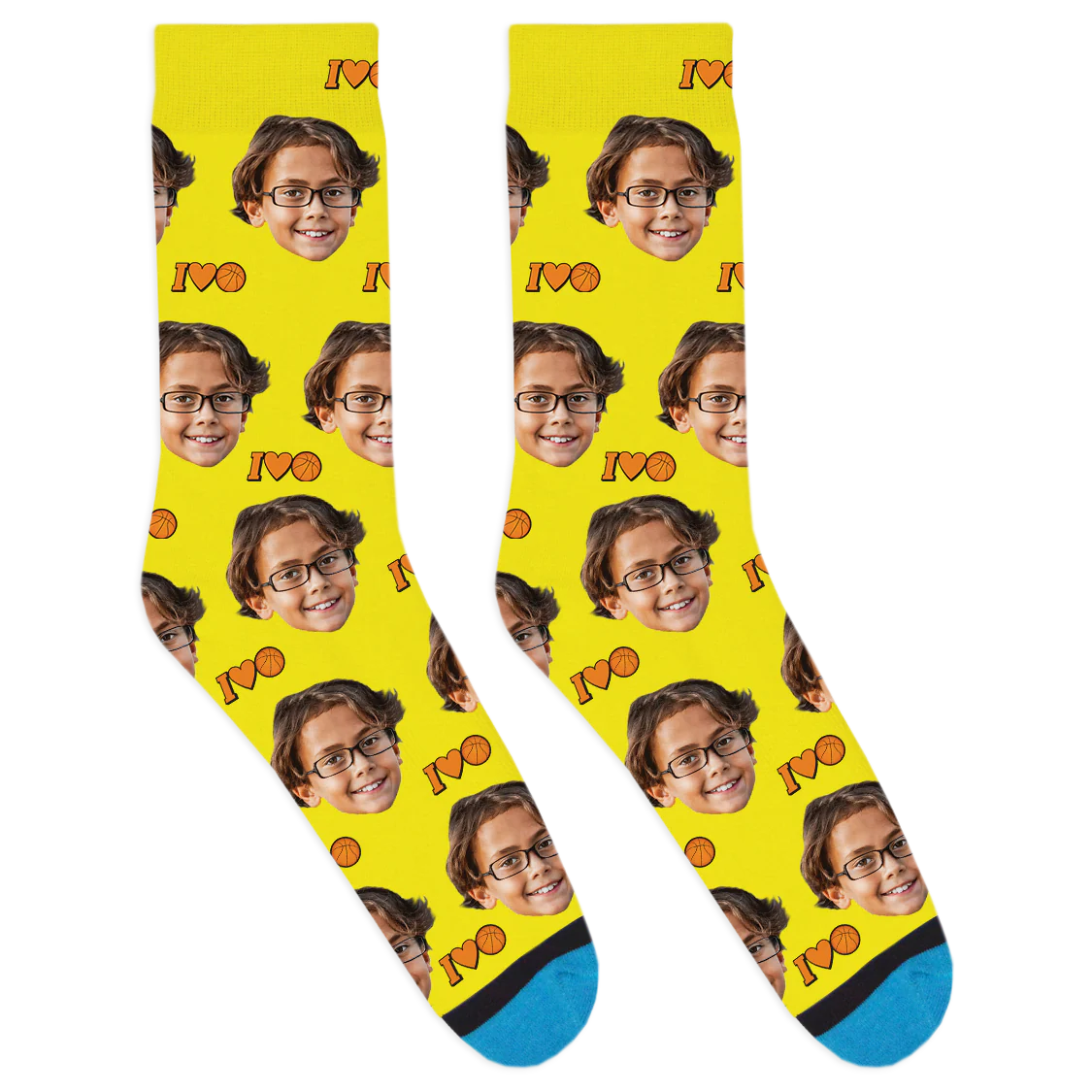 Custom I Heart Basketball Socks - Image 10
