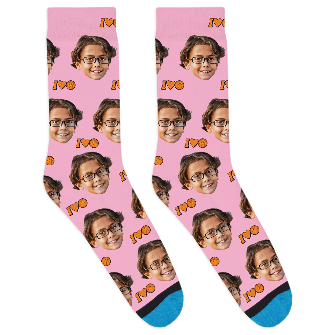 Custom I Heart Basketball Socks - Image 7