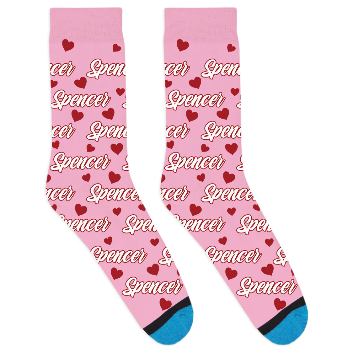 Custom Heart Name Socks - Image 3