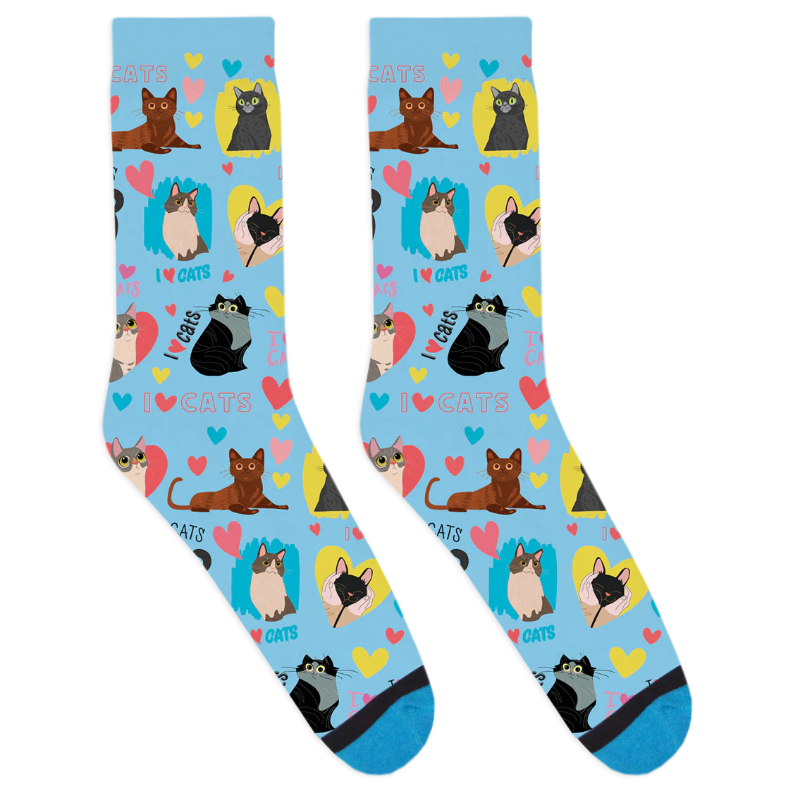 I Heart Cats Socks - Image 2