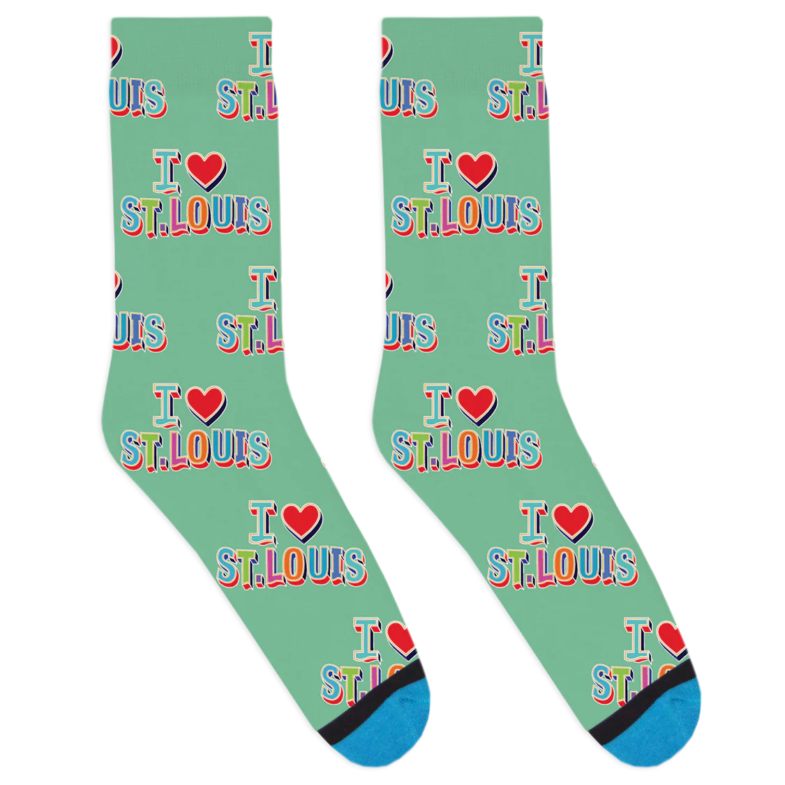 I Heart St Louis Socks