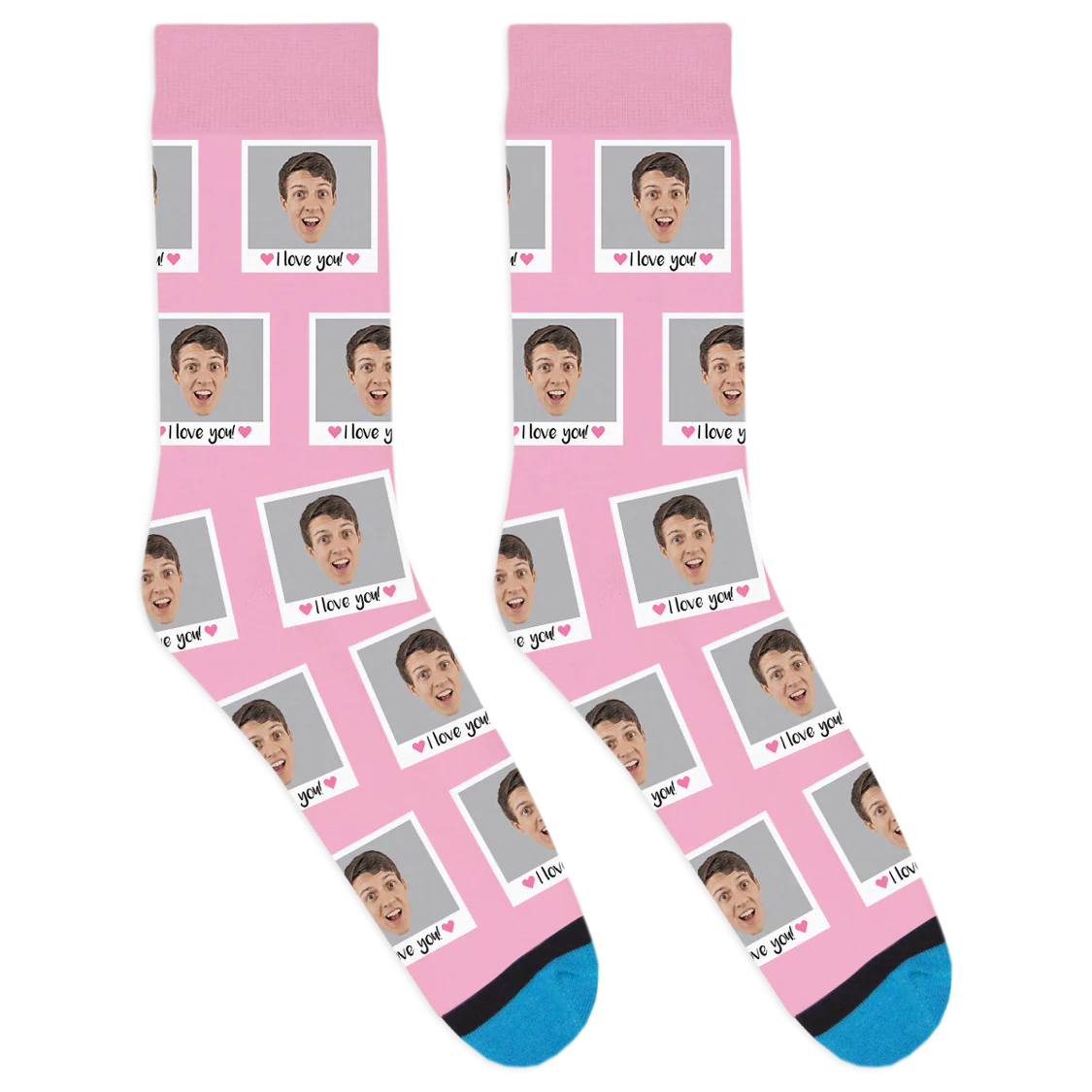 Custom I Love You Polaroid Socks (One Head) - Image 3