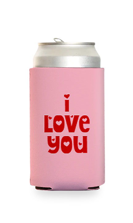 I Love You Predesigned Can Cooler