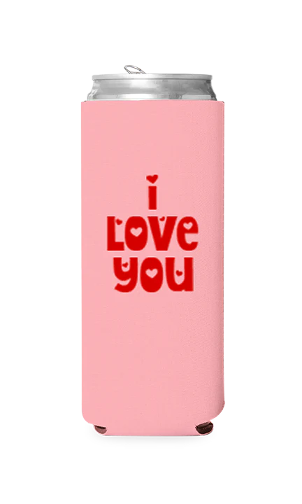 I Love You Predesigned Can Cooler - Image 2